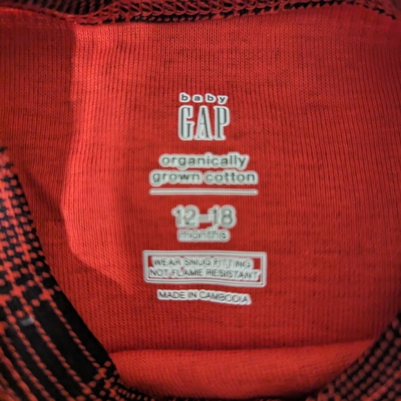Baby Gap Red Plaid Cotton Pajama Set - 12-18 mos NWT - Picture 4 of 7